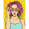Ravensburger maľovacia sada CreArt ART Collection Canvas Edition — Lady in Pink (PopArt)