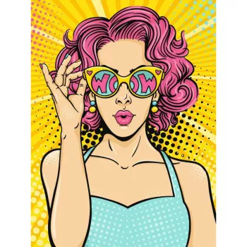 Ravensburger maľovacia sada CreArt ART Collection Canvas Edition — Lady in Pink (PopArt)