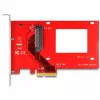 DeLOCK PCI Express x4 karta na 1 x interný U.3 červená strieborná