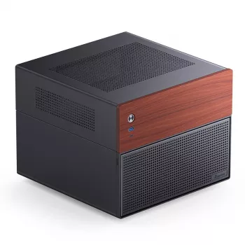 Jonsbo N4 Microtower skriňa čierna robustná oceľ kompaktná PC skriňa