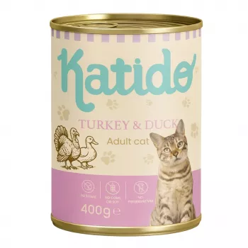 KATIDO morčacie s kačacím - mokré krmivo pre mačky - 400 g