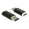 Delock - USB adaptér - 24 Pin USB-C (M) na Micro-USB Type-B (F) - USB 3.1 - čierny (65678)
