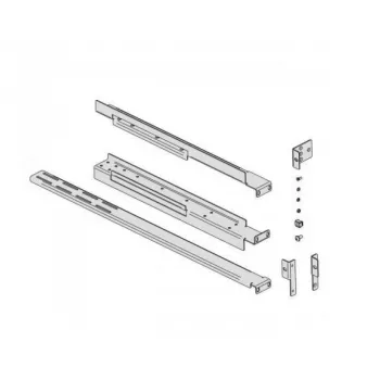 Rack-Montageset EVER pre UPS, model W/OP-ZA00-0002/00, nastaviteľná vzdialenosť koľajníc 800–1200 mm, strieborná