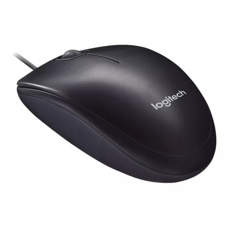 Logitech M90 káblová optická kancelárska myš — 1000 DPI, obojručná, USB Type-A, čierna