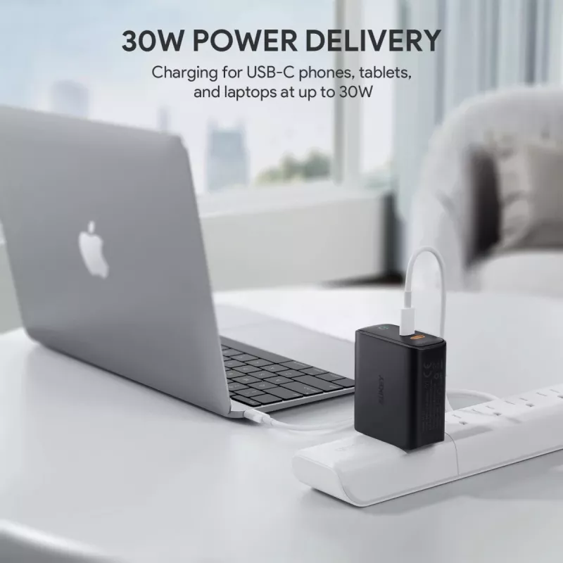 AUKEY PA-D2 nabíjačka pre mobilné zariadenia 36W čierna interiérová