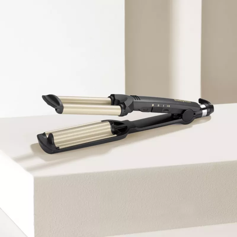 BaByliss C260E EasyWaves textúrovacia žehlička Warm Black, Silver 70,9 (1,8 m)