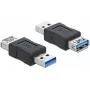 Káblový adaptér DeLOCK 66497 USB 3.0 čierny