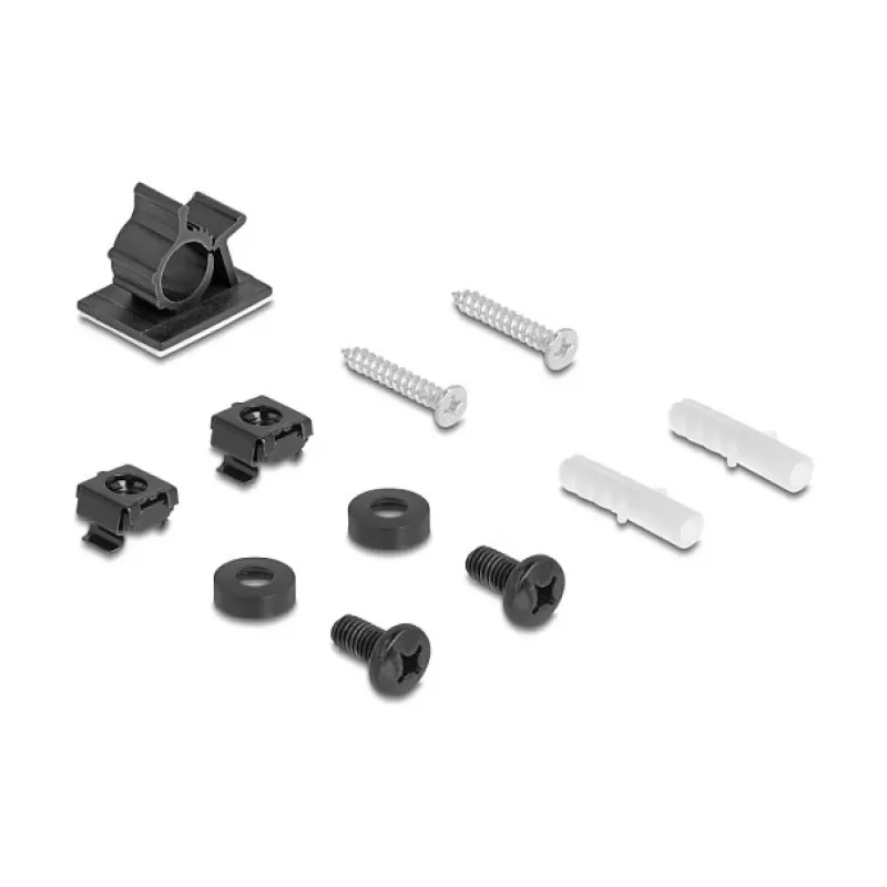 Rozbočovacia zásuvka DeLOCK Easy 45 modulový nosič pre montáž na stôl alebo stenu, kov, čierna — 4×22,5×45 mm alebo 2×45×45 mm