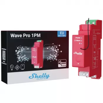 Polovodičové relé Shelly Qubino Wave PRO 1PM červená 16A 110-240V