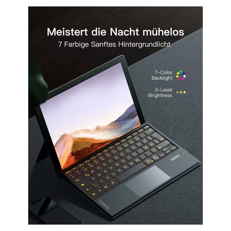 inateck klávesnica Surface sivá, Sureface GO 1-4 Com. QWERTZ