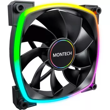 MONTECH RX140 PWM 140 mm ARGB Reverse-Blade skriňový ventilátor - čierny
