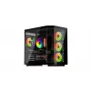Krux Empero KRXD010 PC skriňa Midi Tower, ATX, tvrdené sklo, 4x 120 mm ARGB ventilátory, čierna - grafická karta do 420 mm, chladič CPU do 155 mm, 2x 3,5" + 3x 2,5" pozície