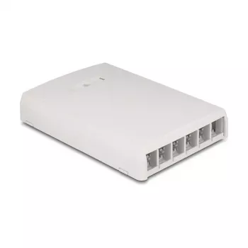 DeLOCK 67054 Keystone nástenná krabica, 6-port, biela