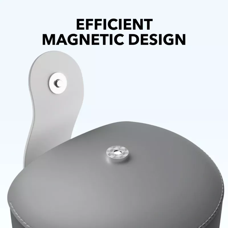 Puzdro na slúchadlá Anker Soundcore Space One Pro s magnetickými kovovými gombíkmi, sivé