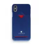 Zadný kryt s priehradkou na karty VixFox pre iPhone XSMAX, námornícka modrý, zadný kryt s integrovanou priehradkou na karty