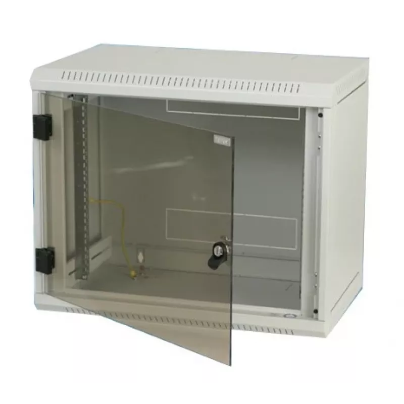 Triton 19 inch rack nástenná montáž 18U/500 sklenené dvere nástenné puzdro sivá
