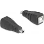 Káblový spojovací adaptér DeLOCK 67200 Mini-USB na USB Type-B, čierny