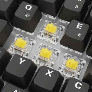 Mechanická herná klávesnica Sharkoon Skiller SGK50S3 PBT čierna žltá RGB