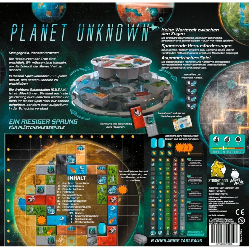 Planet Unknown, spoločenská hra