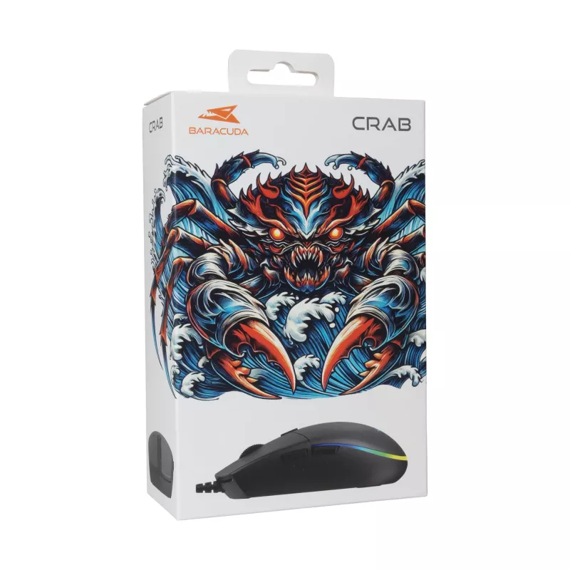 Myš Baracuda BGM-111 Crab čierna CRAB-B
