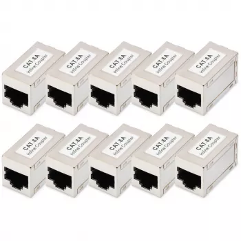 Digitus CAT 6A tienené modulárne spojky 10 kusov RJ-45 zlaté kontakty