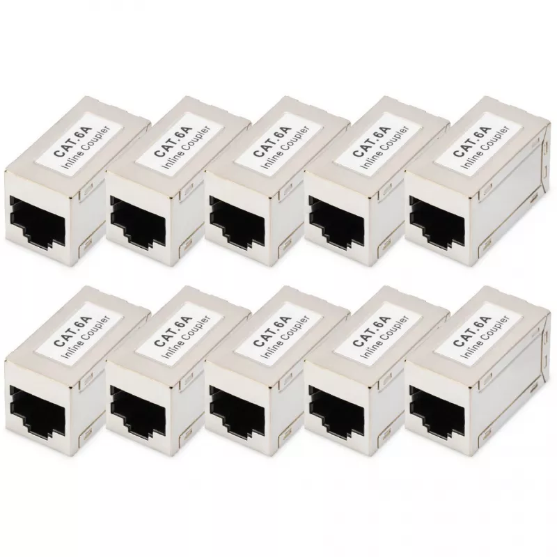 Digitus CAT 6A tienené modulárne spojky 10 kusov RJ-45 zlaté kontakty