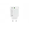 Sieťová rýchlonabíjačka NATEC RIBERA 12V 20W USB-C PD 3.0 + USB-A Samsung AFC biela