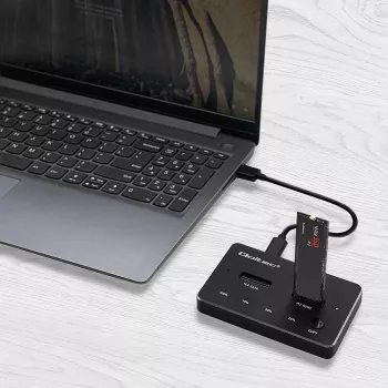 Qoltec 52274 M.2 SSD dokovacia stanica | NVMe | SATA | USB-C | DUAL 2 x 2TB