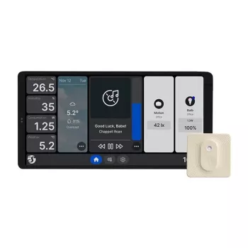 Dual Control Panel Shelly Wall Display X2 WiFi/BLU (strieborná) + BLU H&T