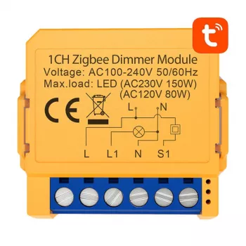 Inteligentný zásuvkový spínač Avatto ZDMS16-2 kompatibilný so ZigBee s monitorovaním energie