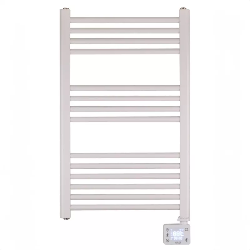 Elektrický kúpeľňový radiátor Adler AD 7824 600 W, biela, IP24, na stenu, 500×900 mm
