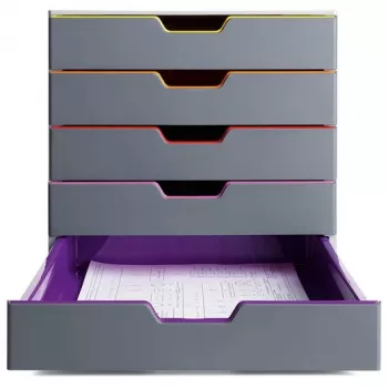 Durable VARICOLOR 5 Zásuvkový box, 5 zásuviek, viacfarebný