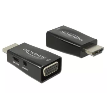 Adaptér DeLOCK 65901 HDMI A na VGA & 3,5 mm audio čierny