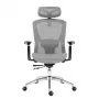Rotačná kancelárska stolička mark adler Expert 5.3 sivá mesh – ergonomická, výškovo nastaviteľná, bedrová opierka, opierka hlavy, podrúčky