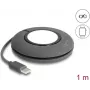DeLOCK 83019 Zasúvací magnetický nabíjací kábel USB Type-C pre Apple Watch, 1 m, sivý
