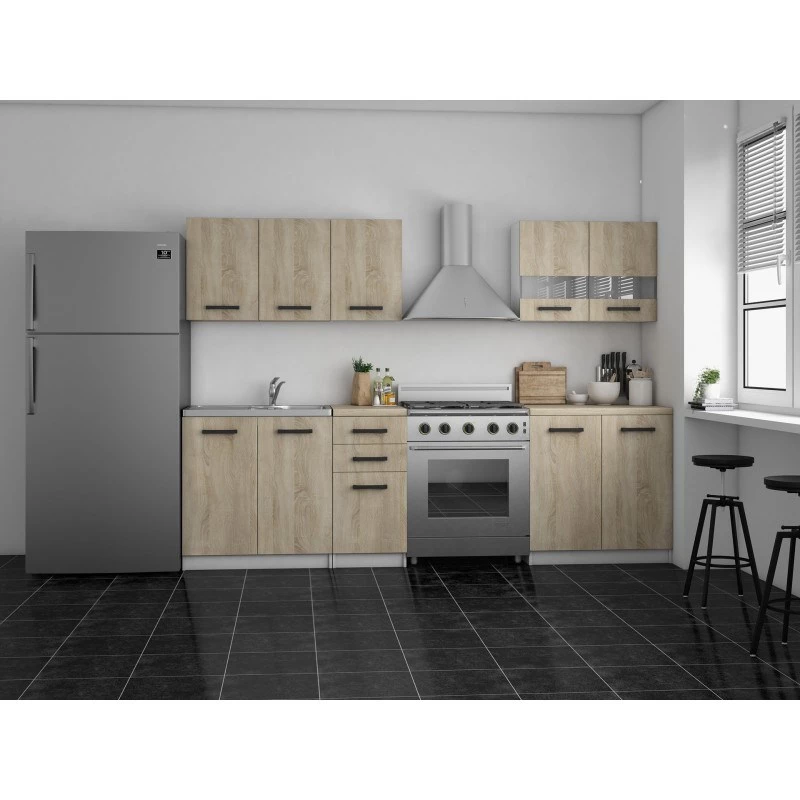 Topeshop KUCHNIA SET SONOMA nábytková súprava do kuchyne a jedálne