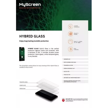 Tvrdené hybridné sklo ochrana displeja MyScreen pre Samsung Galaxy A35 M8101HG tvrdosť 9H
