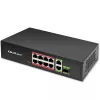 Ethernet switch QOLTEC 52297 PoE RJ45 s PoE uplink a SFP portom