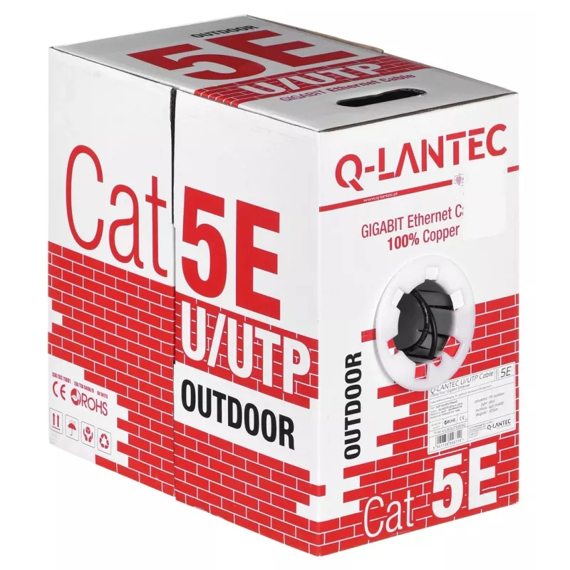 Alantec KIU5OUTS305Q Sieťový kábel čierny 305 m Cat5e U/UTP (UTP) (KIU5OUTS305Q)