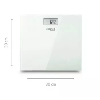 Ecomed by Medisana PS-72E osobná váha – 150 kg, sklenená plošina, biela