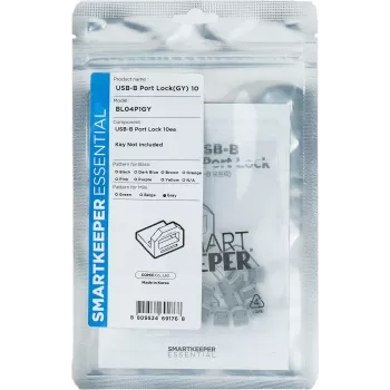 Blokátor portov Smartkeeper BL04P1GY USB Type-B sivý plast 10 kusov
