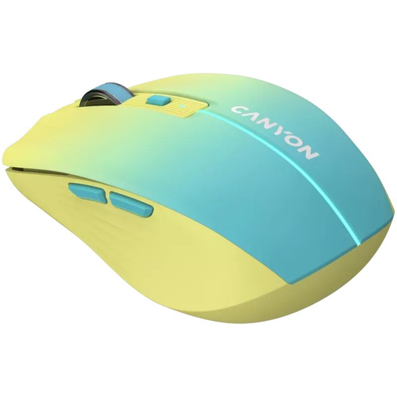 CANYON myš MW-44 Wireless Charge žltá modrá