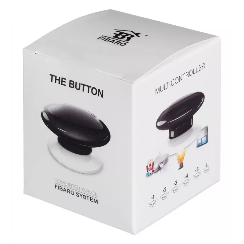 Fibaro The Button čierne panické tlačidlo rádiový alarm