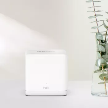 Mesh systém MERCUSYS Halo H60X (balenie 2 ks) Dualband Wi‑Fi 6, 1500 Mbit/s, až do 350 m², 2x LAN, interné antény, biela