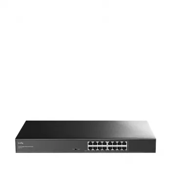 Sieťový switch Cudy GS1016L — 16-portový Gigabit Ethernet (10/100/1000), 32 Gbit/s switching, racková montáž