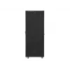 Lanberg FF01-8047-12BL 19-palcová voľne stojaca serverová skriňa 47U, 800x1000 mm, sklenené dvere, LCD, IP20, na zloženie, čierna