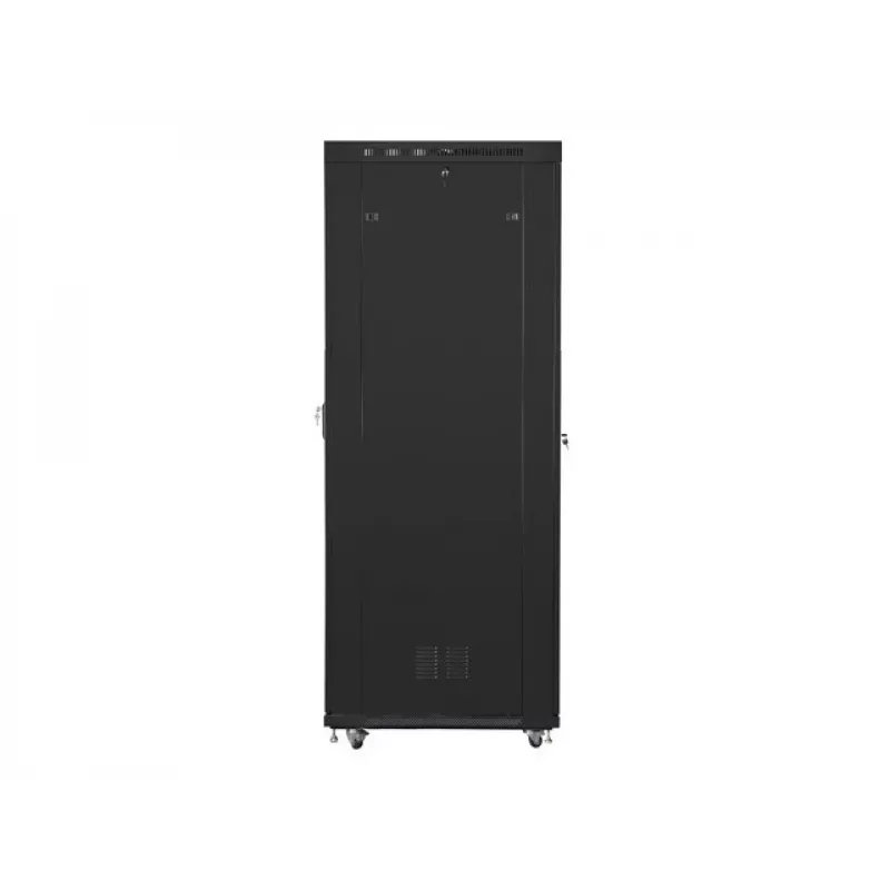 Lanberg FF01-8047-12BL 19-palcová voľne stojaca serverová skriňa 47U, 800x1000 mm, sklenené dvere, LCD, IP20, na zloženie, čierna