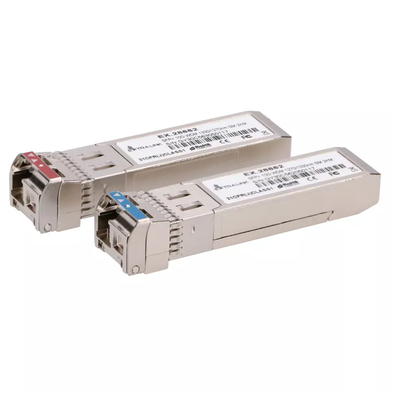 Extralink SFP+ 10G | SFP+ WDM modul | 10 Gbit/s 1270/1330 nm, Singlemode, 2 km, pár