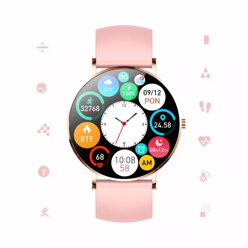 Smart hodinky Manta SWU501PK ružová