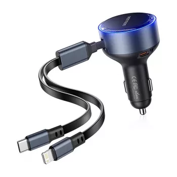 Autonabíjačka Vention FFOB0 30W s káblom USB‑C‑na‑Lightning, výkon 30 W na nabíjanie iPhone